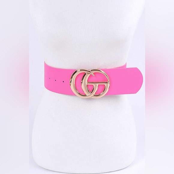 Neon Logo Vegan Leather Statement Belt main image 7